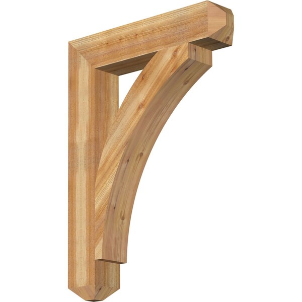 Ekena Millwork Thorton Craftsman Rough Sawn Bracket, Western Red Cedar, 6"W x 32"D x 44"H BKT06X32X44THR04RWR - main